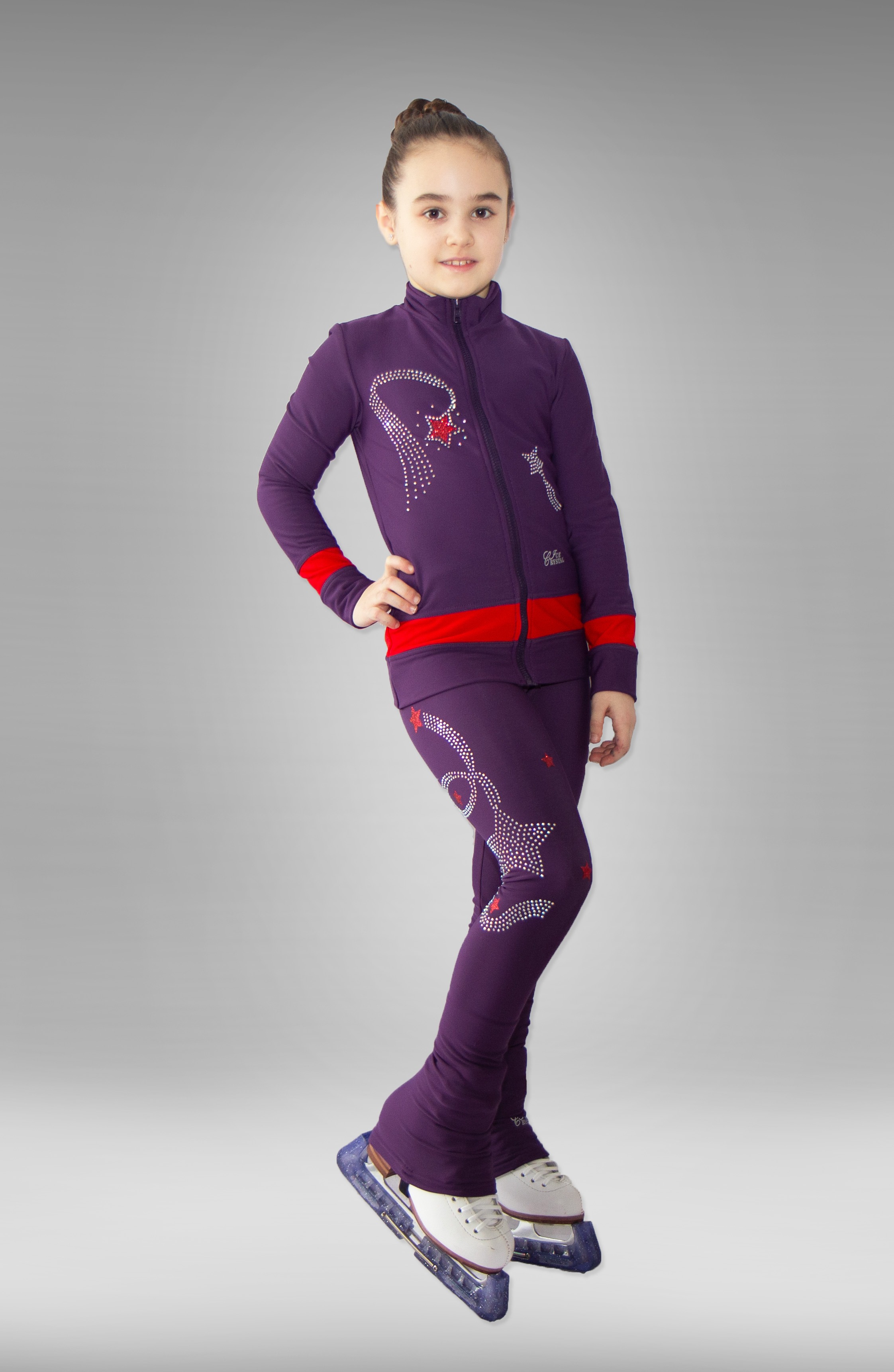 Термокомплект для фигурного катания "Star" фиолетово-красный