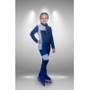 Термо костюм для фигурного катания "Лабиринт" сине-белый