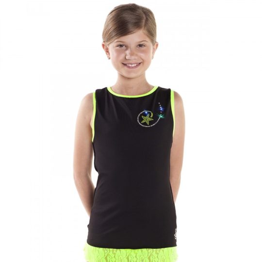 Tank top with fluo trimmings